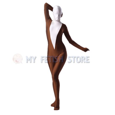Full Body Dark Brown Lycra Spandex Bodysuit Solid Color Zentai suit Halloween Fancy Dress Costume Full Body Dark Brown Lycra Spandex Bodysuit Solid Color Zentai suit Halloween Fancy Dress Costume